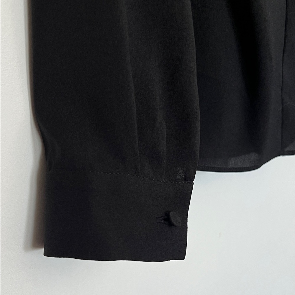 Ann Taylor Black Draped Blouse - Picture 3 of 7